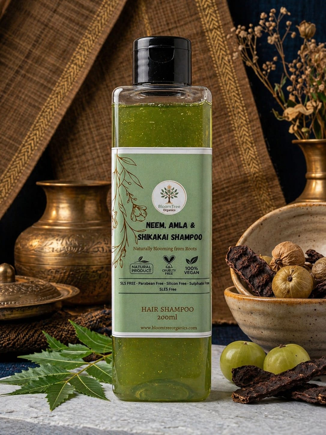Benefits of Neem, Amla & Shikakai Shampoo for Healthy Hair | BloomTree Organics