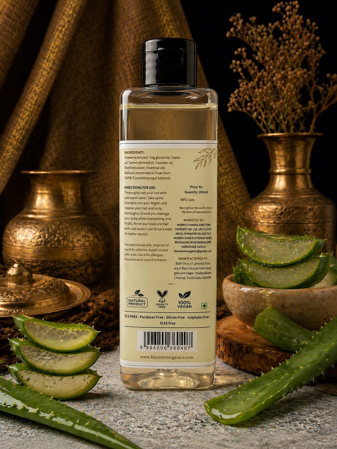 BloomTree Aloe Vera Organic Shampoo